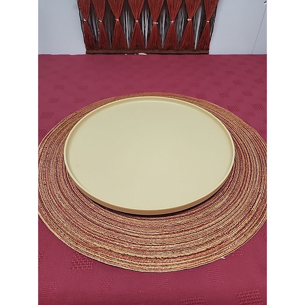 VTG Rubbermaid Lazy Susan Spice Holder JB1-2709 Almond Single Tier Spins Smooth